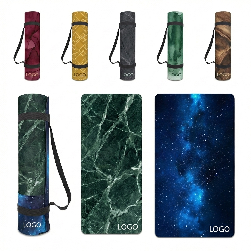 Sublimated Non-Slip Yoga Mat with Optimal Cushioning
