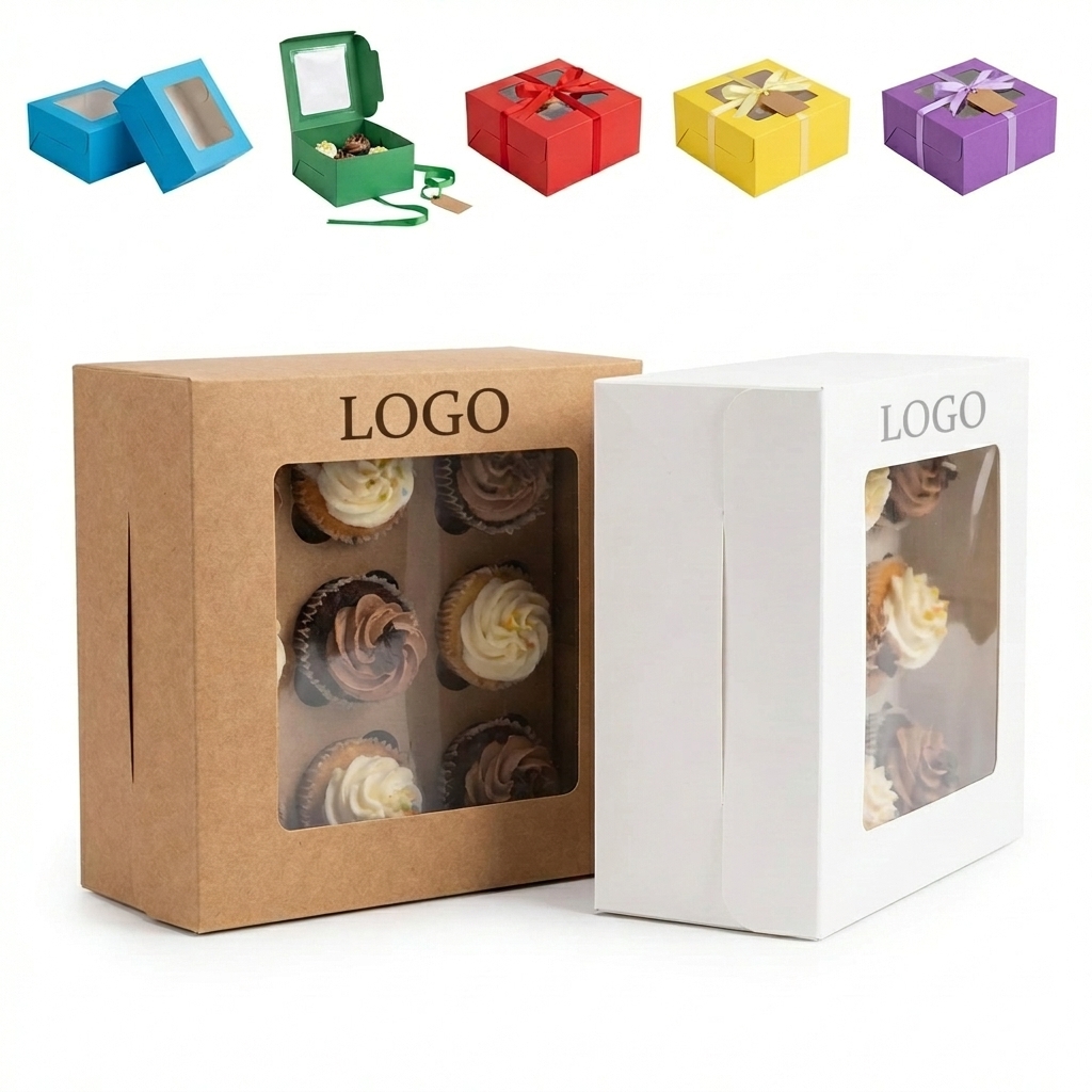 Sturdy Recyclable Bakery Box with Transparent Display Lid