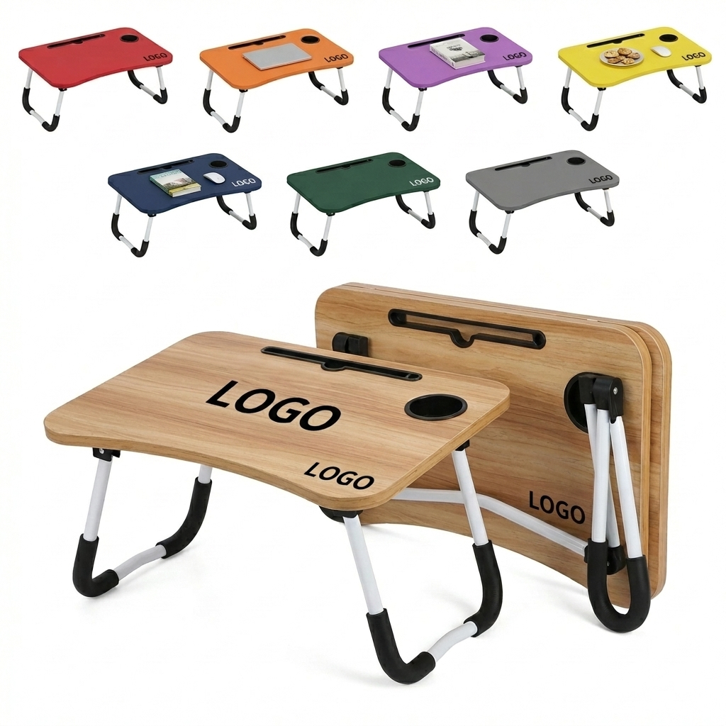 ChromaFold Solid Surface Lap Desk with Cup Holder