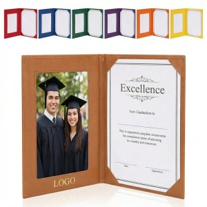 Landscape or Portrait Diploma Folder with Padded Cover for Certificates & Photos