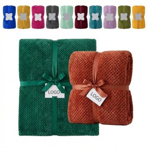 Luxe Weave All-Season Flannel Fleece Throw Blanket 40x60 Inch