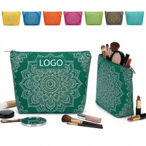 Waterproof Printed Polyester Cosmetic and Toiletry Travel Organizer Bag