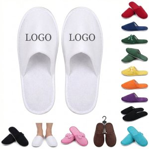 Soft Portable Closed-Toe Slippers for Guests - Hotel, Spa, and Home Use