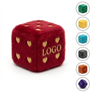 Soft Squishy Stress Relief Fuzzy Dice Car Hanging Ornament