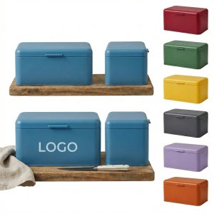 Compact Metal Bread Storage Box - Custom Logo Kitchen Freshness Container